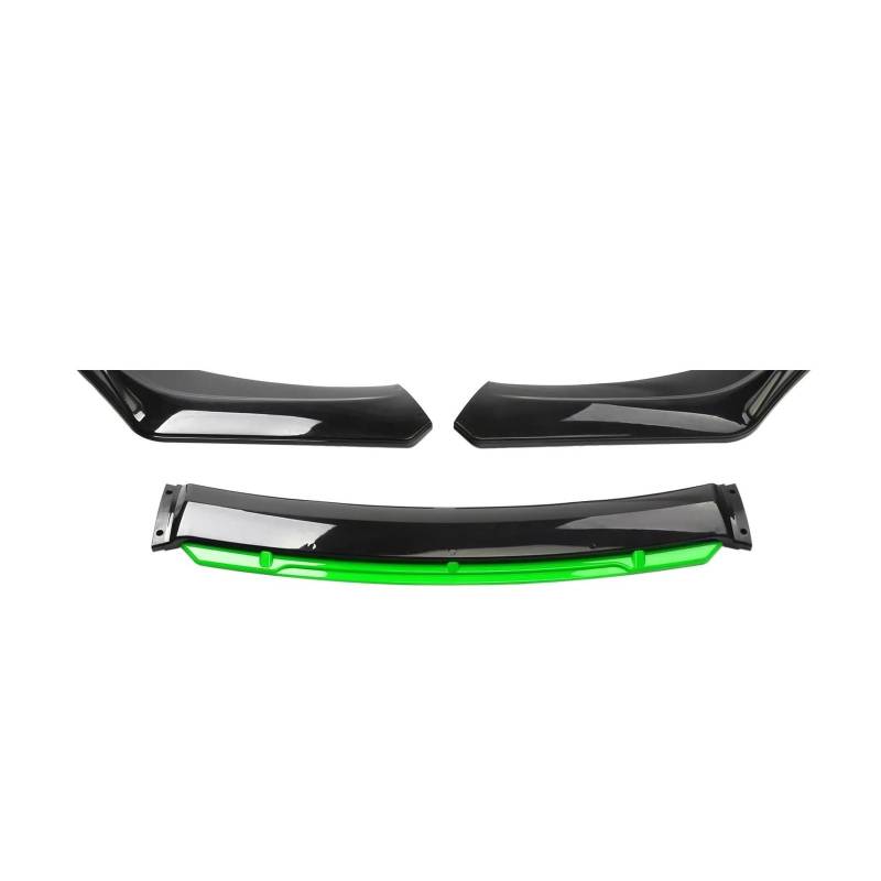 Splitter Universelle 3-teilige Frontschaufel Automobil 4-teilig Mit Frontlippe Die Die Vordere Stoßstange Umgibt Frontauto Frontstoßstangenlippe Body Kit Spoiler(Black and Green) von FTJKKVV