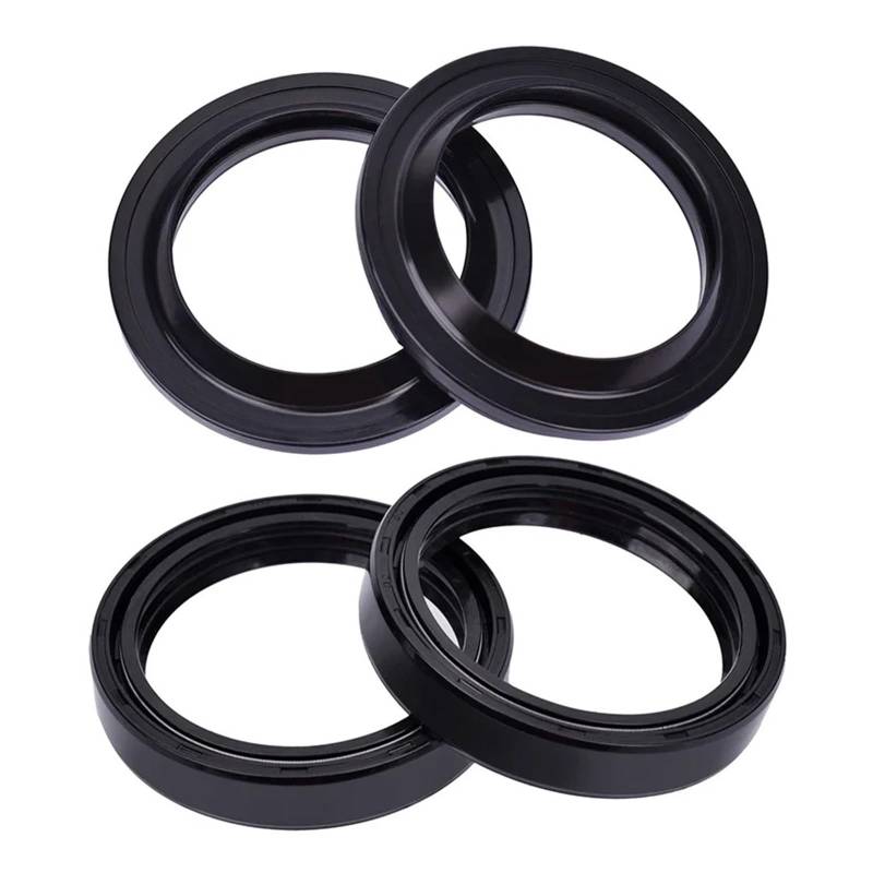 1300CC Motorrad Vorne Stoßdämpfer Gabel Dämpfer Öl Dichtung & Staub Abdeckung Lip for VT1300CX Fury 45mm 2010-15 VT1300 VT1300C VT 1300(2pcs seal 2pc cover) von FTPZTINX