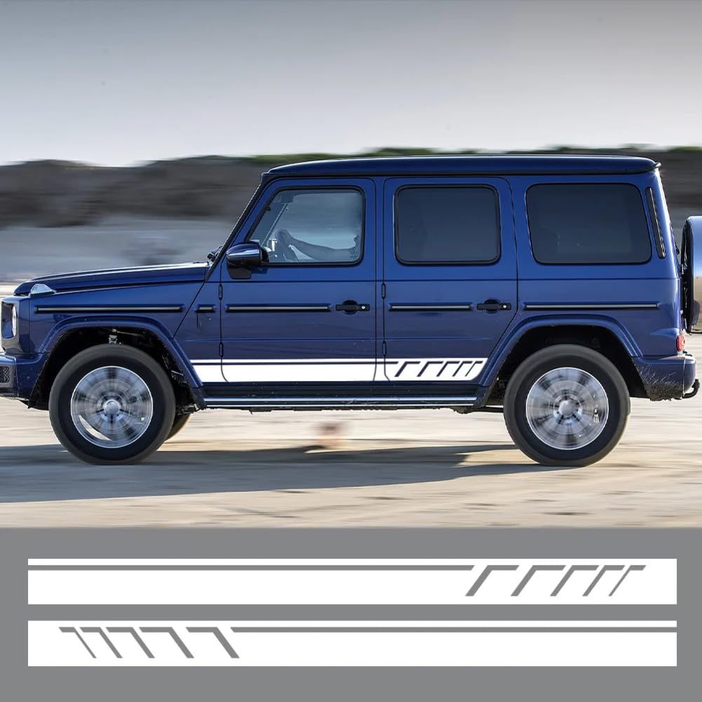 2 STÜCKE Auto Seite Karosserie Aufkleber Aufkleber, für Mercedes Benz G Glas G55 G63 AMG W463 G500 Klasse G350D DIY Aufkleber Auto Tuning Zubehör von FTPZTINX