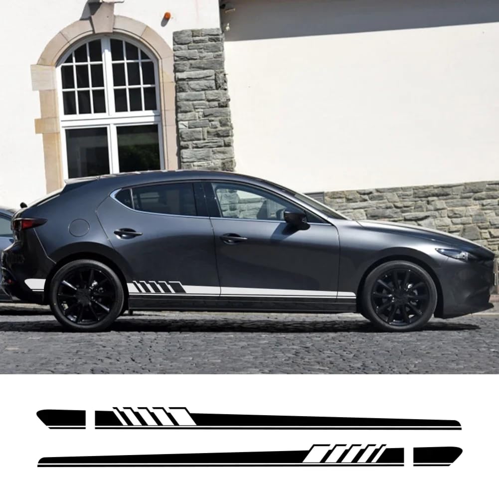 2 Stück Auto Seitentür Vinyl Film Aufkleber, für Mazda Axela Atenza MS MPS Demio CX-5 CX5 CX-3 CX3 Auto Decor Aufkleber Tuning Zubehör von FTPZTINX