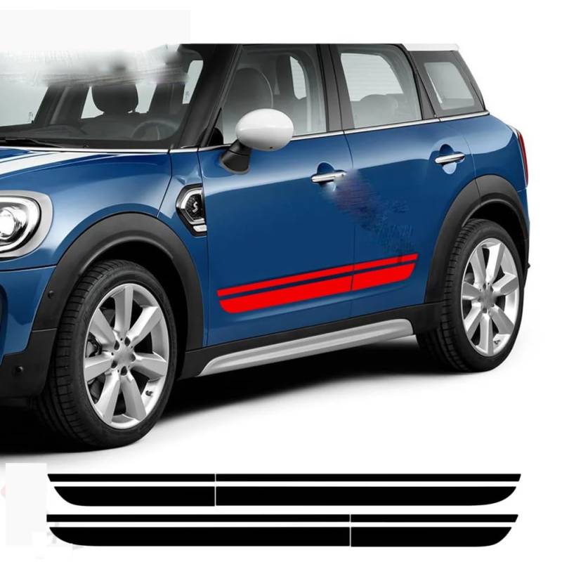 2pcs Auto Styling Tür Seitenstreifen Rock Schwelle Aufkleber Aufkleber, für Mini Cooper S Countryman F60 2017-heute Zubehör von FTPZTINX