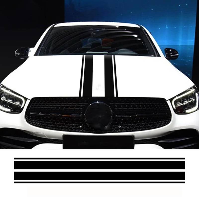 Auto Motorhaube Abdeckung Aufkleber, für Mercedes Benz A GLA GLC CLA 45 AMG W176 C117 W204 W205 C63 Auto Zubehör Vinyl Film Wrap Aufkleber von FTPZTINX