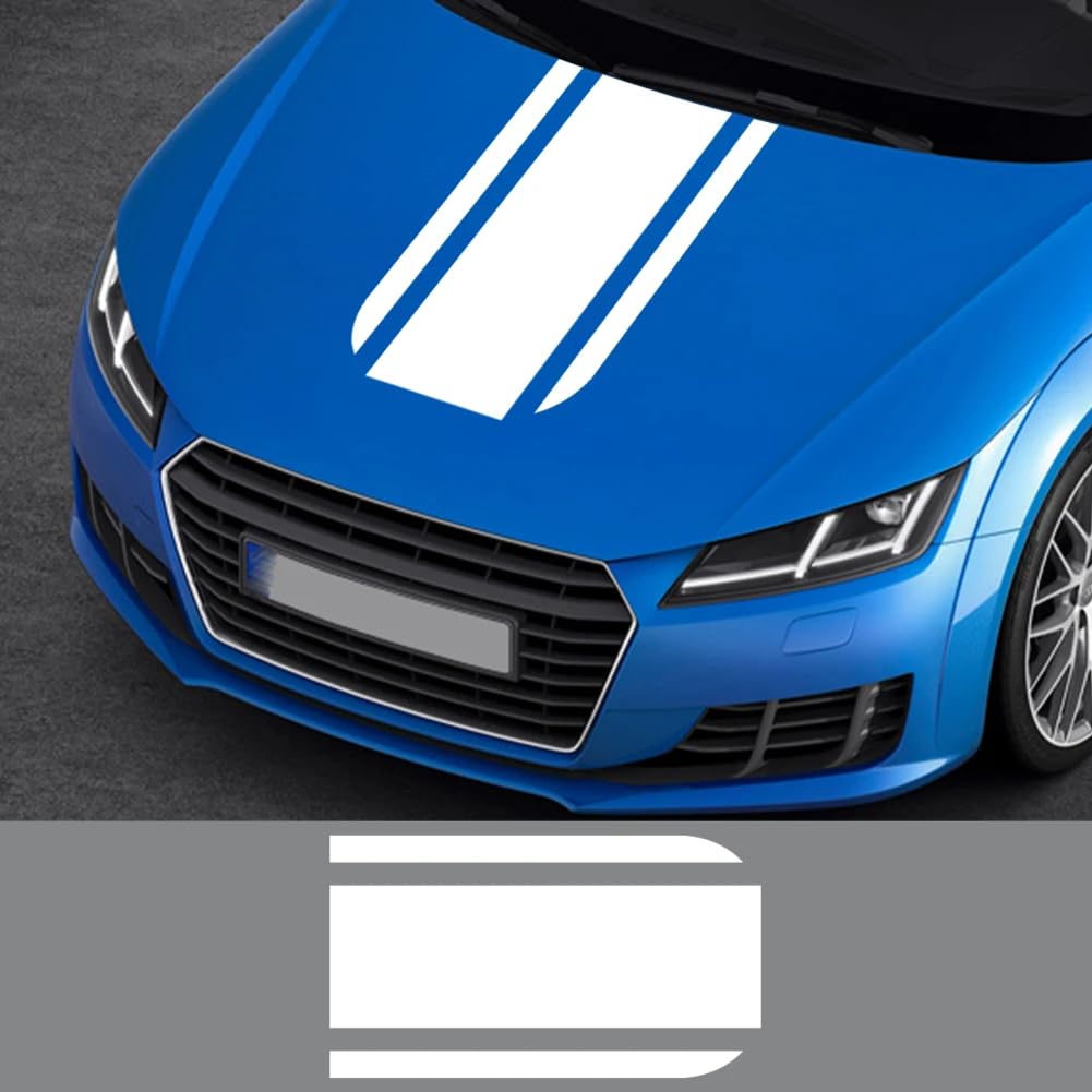 Auto Motorhaube Abdeckung Vinyl Film Aufkleber, für Audi, für BMW, für Ford, für Kia, für Honda, für VW, für Nissan Auto Grafik Streifen Motorhaube Aufkleber Tuning Zubehör von FTPZTINX