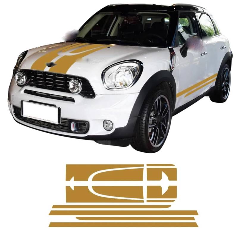 Auto Motorhaube Motorabdeckung Kofferraum Heck Body Kit Aufkleber Seite Streifen Aufkleber, für Mini Cooper Countryman R60 2010-2014 JCW Zubehör von FTPZTINX