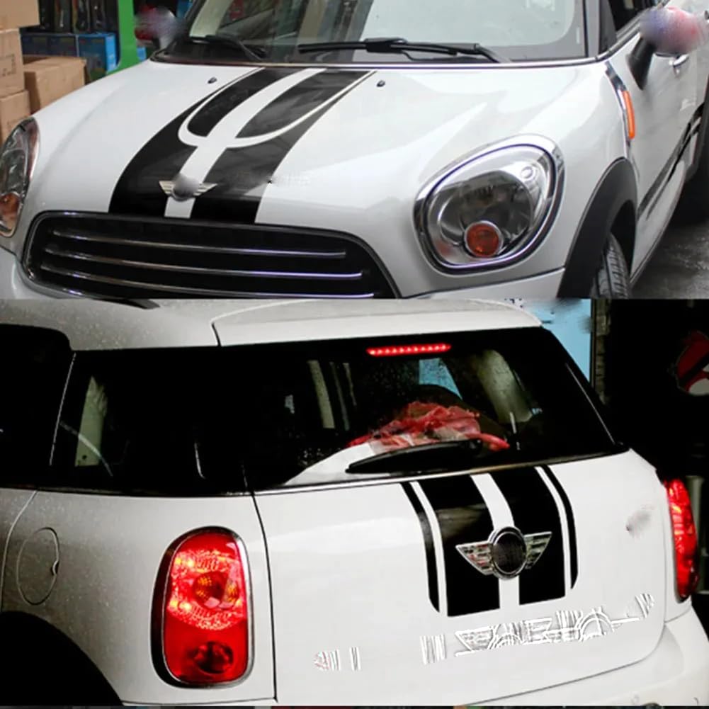 Auto Motorhaube Motorabdeckung Kofferraum Heck Body Kit Aufkleber Seite Streifen Aufkleber, für Mini Cooper Countryman R60 2010-2014 JCW Zubehör von FTPZTINX