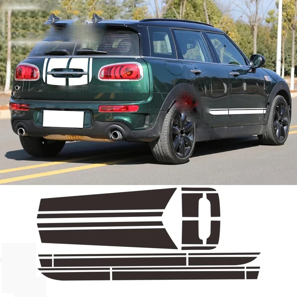 Auto Motorhaube Motorabdeckung Kofferraum Hecktür Seitenstreifen Aufkleber Bodykit Aufkleber, für Mini Cooper Clubman F54 2015-2019 Zubehör von FTPZTINX