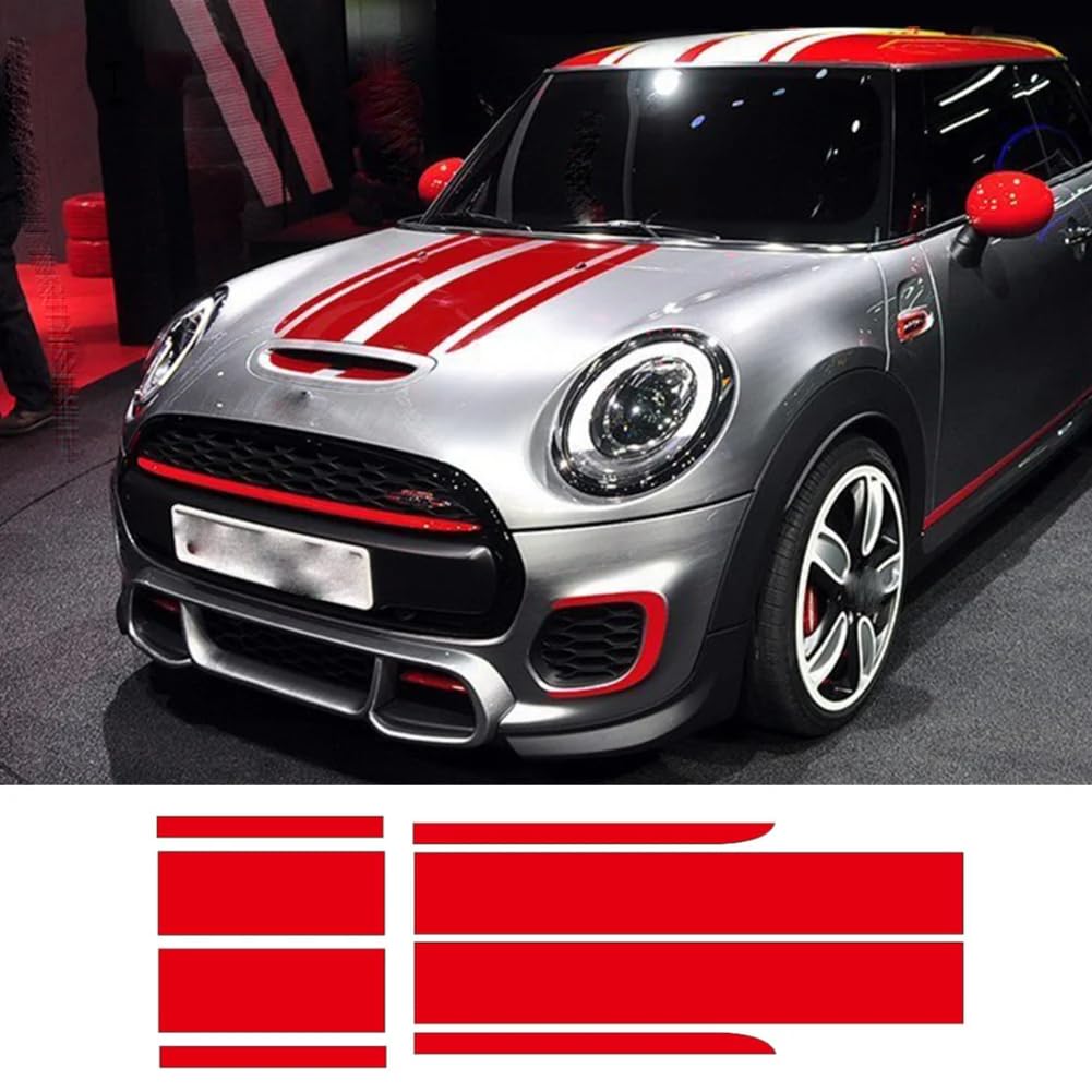 Auto Motorhaube Motorhaube Streifen Motorabdeckung Taligate Kofferraum Aufkleber, für Mini John Cooper Works F56 F55 F57 R56 R57 R58 R59 JCW Zubehör von FTPZTINX