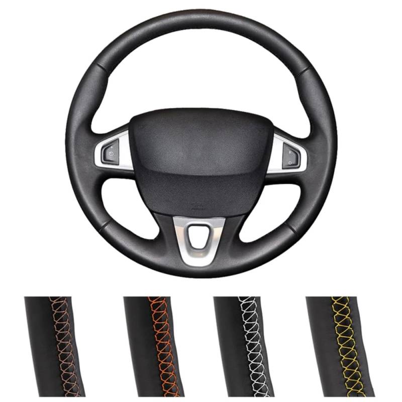 DIY individuelle Auto-Lenkradabdeckung, für Renault Megane 3 2009-2014 Scenic 2010-2015Fluence ZE 2009-2016Leder-Lenkradhülle von FTPZTINX