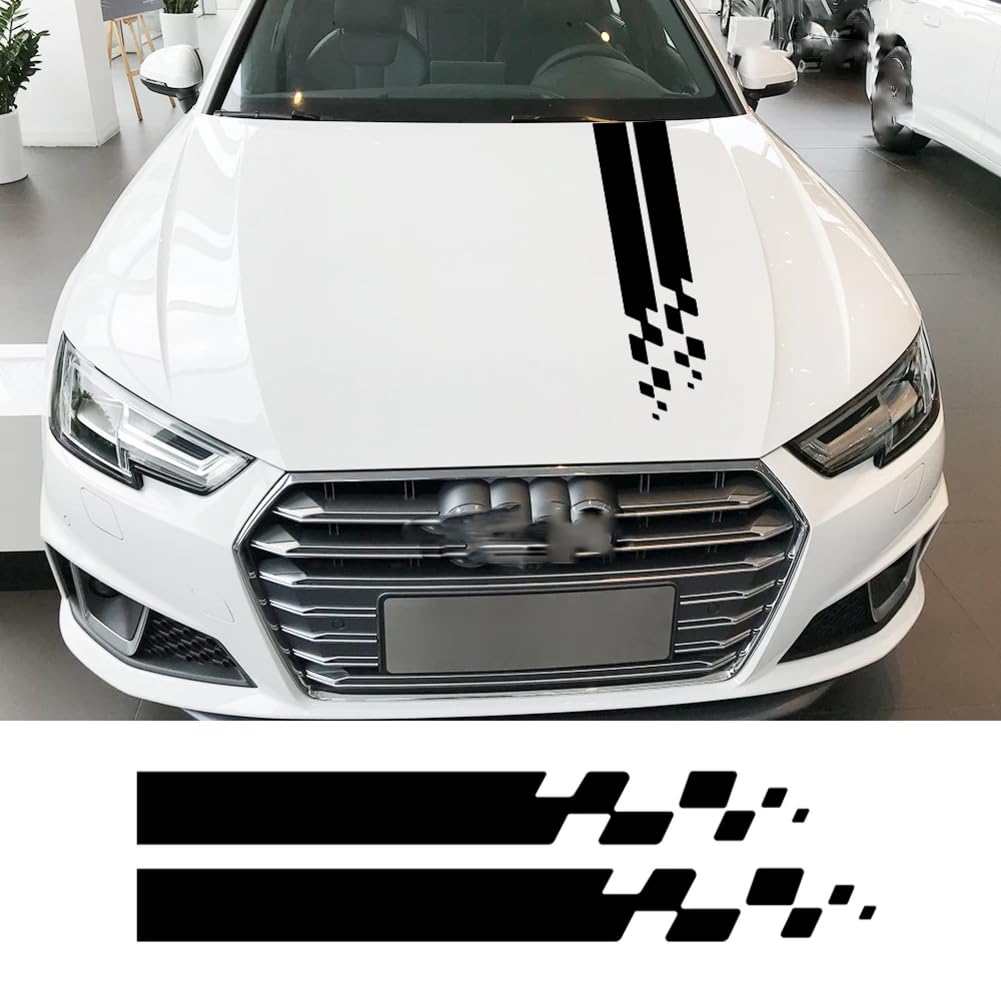 Universal Auto Motorhaube Abdeckung Aufkleber Auto Racing Sport DIY Styling Motorhaube Vinyl Film Aufkleber Tuning Zubehör passen, für alle Modelle von FTPZTINX