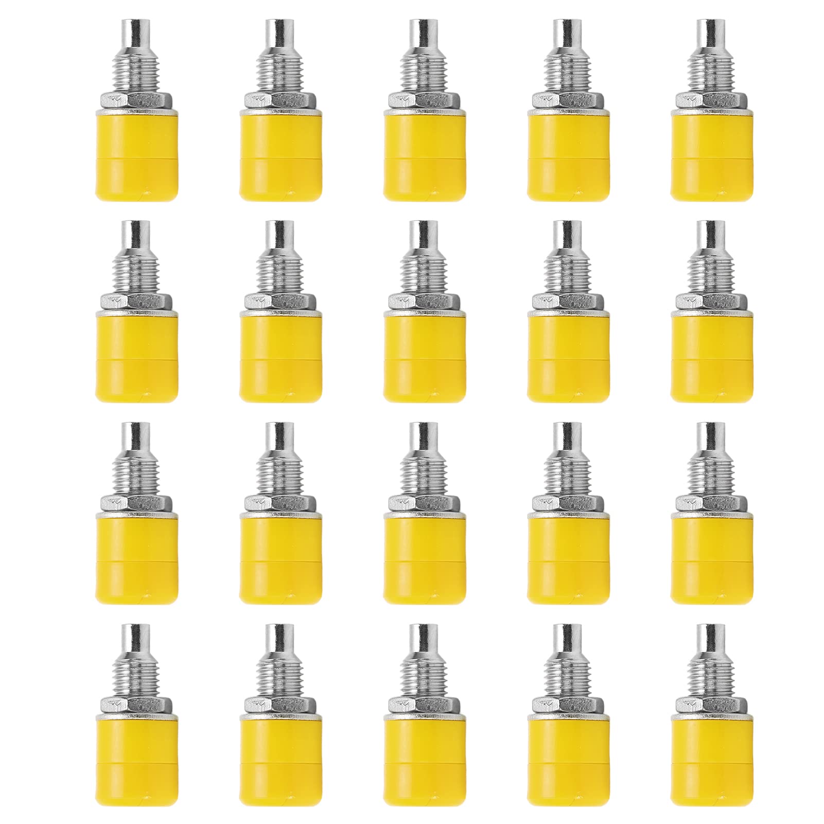 4mm Panel Banana Female Socket CNC -Technologie Hervorragende Herstellung mit Reinem Kupfermaterial für Elektronische Geräte (YELLOW) von FTVOGUE