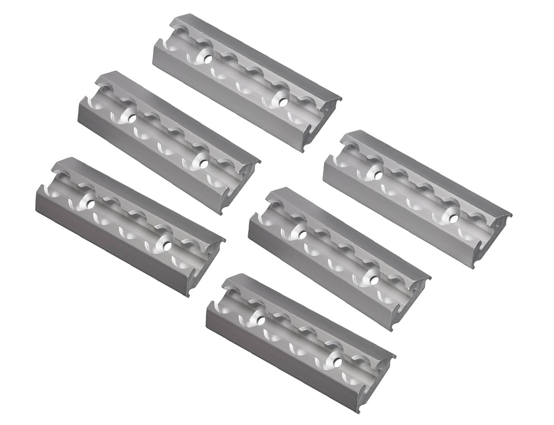 FTsolid 6X 15cm Alu Airlineschiene Zurrschiene mit Bohrungen Ladungssicherung Aluminium (Silber, eckig) von FTsolid