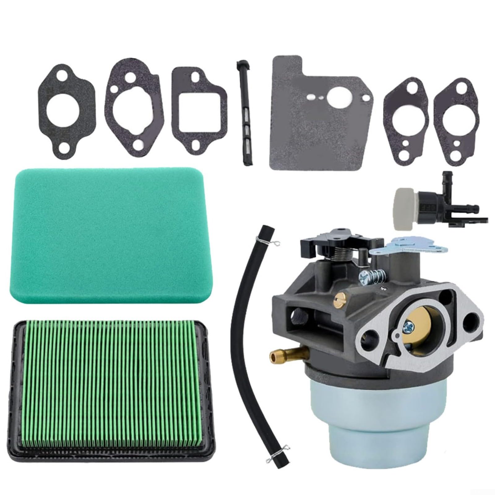 FUANA Vergaser-Kit für -Motoren für 16100-ZM0-804 16100-ZM0-023 16100-ZM0-802 Rasenmäher Vergaser-Ersatzteil-Sets mit Vorluftfilter, Absperrventil, Dichtungen, 12-teilig von FUANA