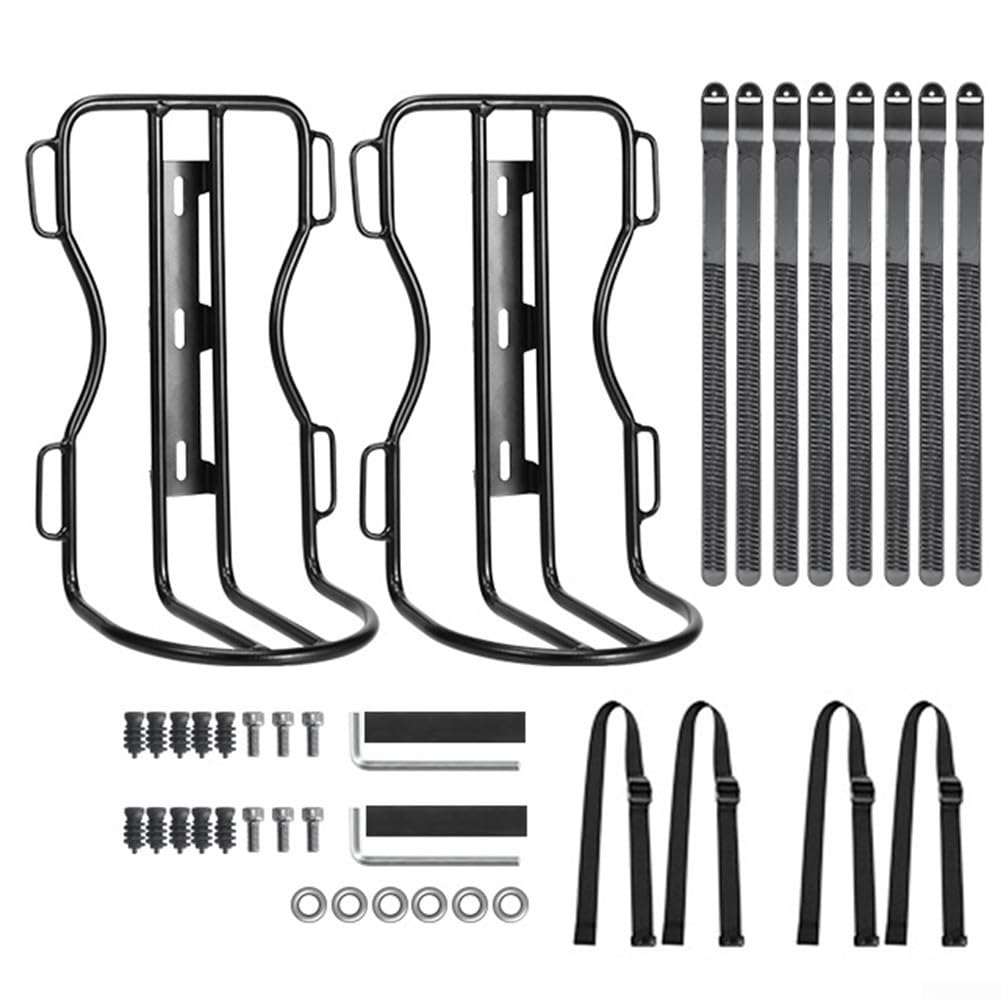 Kompatible 10 l wasserdichte Fahrrad-Fronttasche mit Montagesystem aus Aluminiumlegierung (2 x Gepäckträger) von FUANA