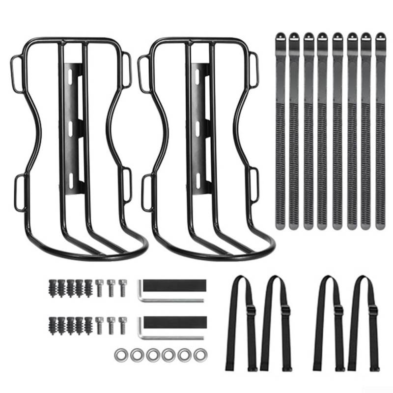 Kompatible 10 l wasserdichte Fahrrad-Fronttasche mit Montagesystem aus Aluminiumlegierung (2 x Gepäckträger) von FUANA