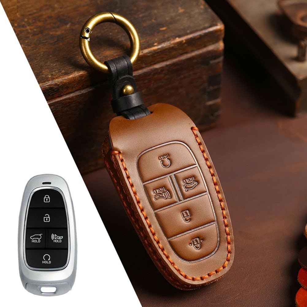 Lederschutzhülle für Santa Cruz 2022 Keyless Remote Anti Fall Design (Braun) von FUANA