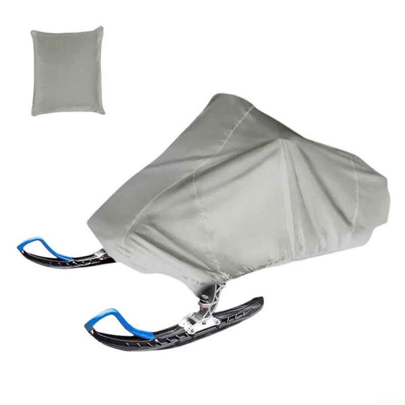 Outdoor Schneemobilabdeckung aus 210T Oxford-Tuch, wasserdicht und staubabweisend (2XL, Silber) von FUANA