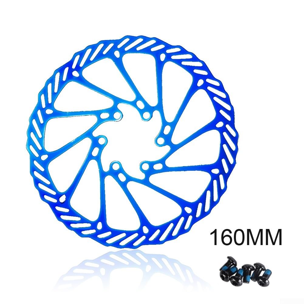 Schlankes Design, Edelstahl-Fahrradscheiben, passend für Alivio, wird komplett mit sechs Befestigungsschrauben (160 mm) geliefert von FUANA