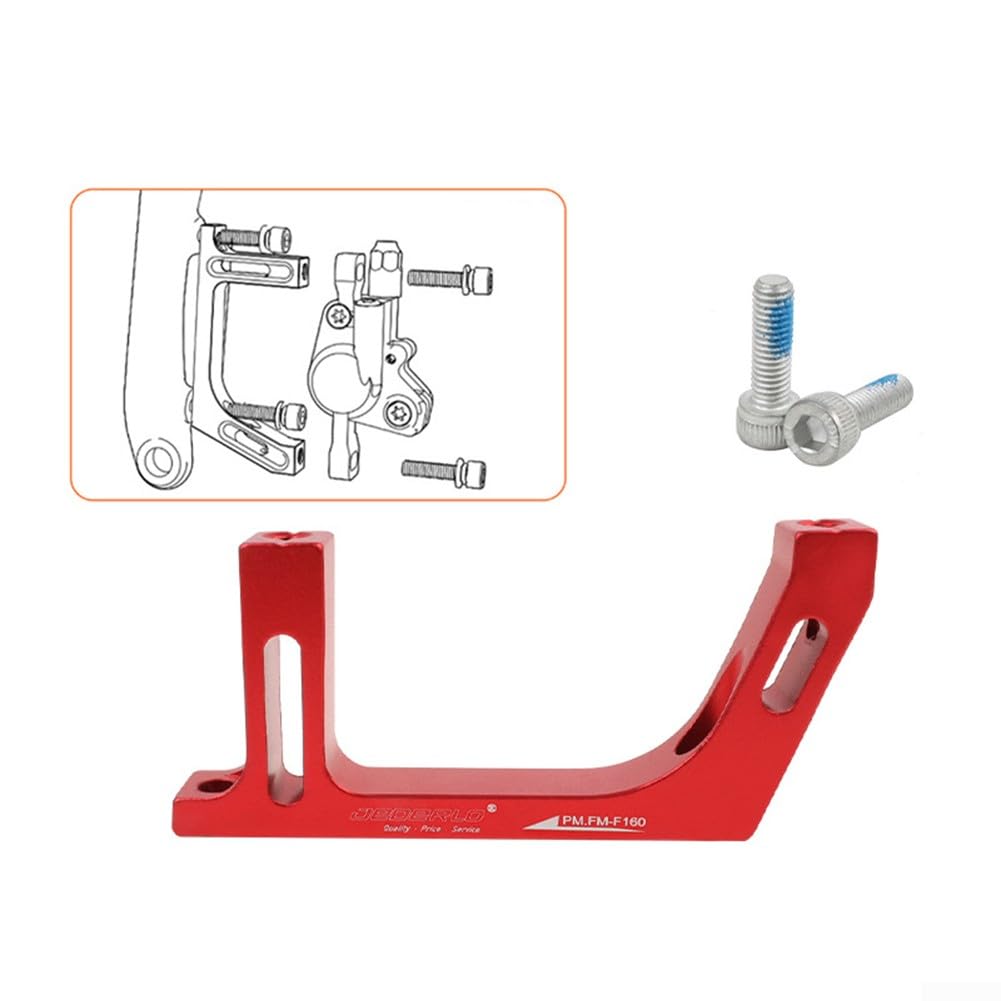 FUBESK 1 x Fahrrad-Scheibenbremsenhalterungsadapter, Scheibenbremsen-Adapter für 140/160 mm für Rotor (E Rot) von FUBESK