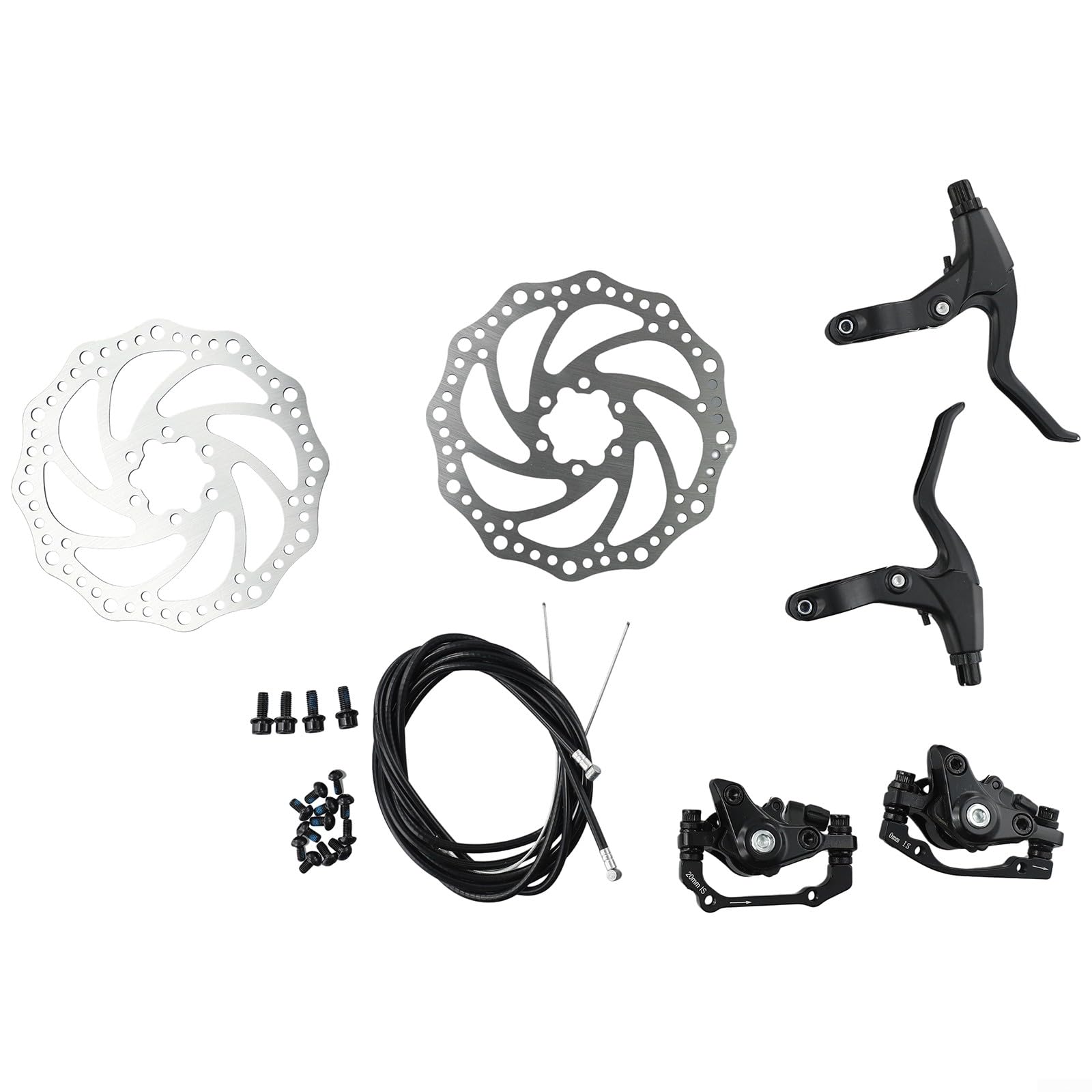 Mechaniker-Mechaniker-Set für Mountainbike, vollständiges mechanisches Scheibenbremsen-Set, inklusive Vorder- und Hinterrad-Sets mit 160-mm-Rotoren von FUBESK