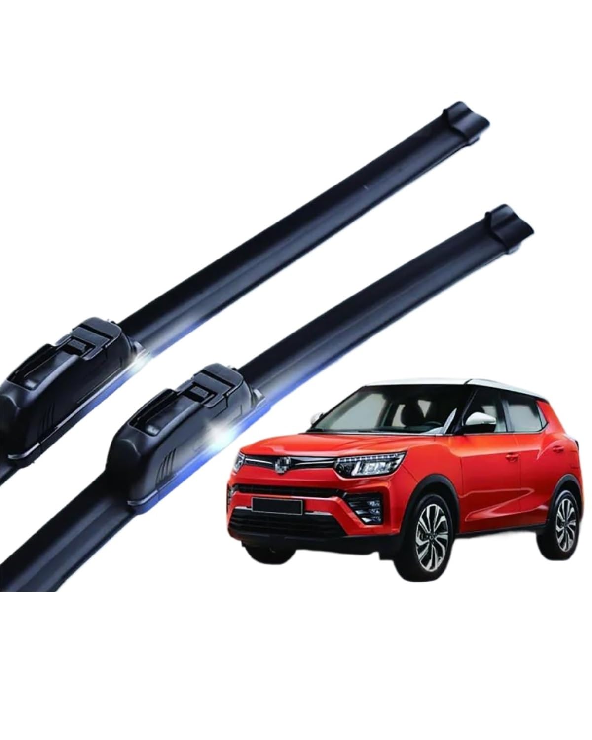 Auto Wischer Für SsangYong Für Tivoli 2015-2019 Auto-Scheibenwischer, U-Typ, Weicher Gummi, Rahmenlos, Halterungslos, HD-Autowischer, 24"+16" Scheibenwischer von FUBUSEE