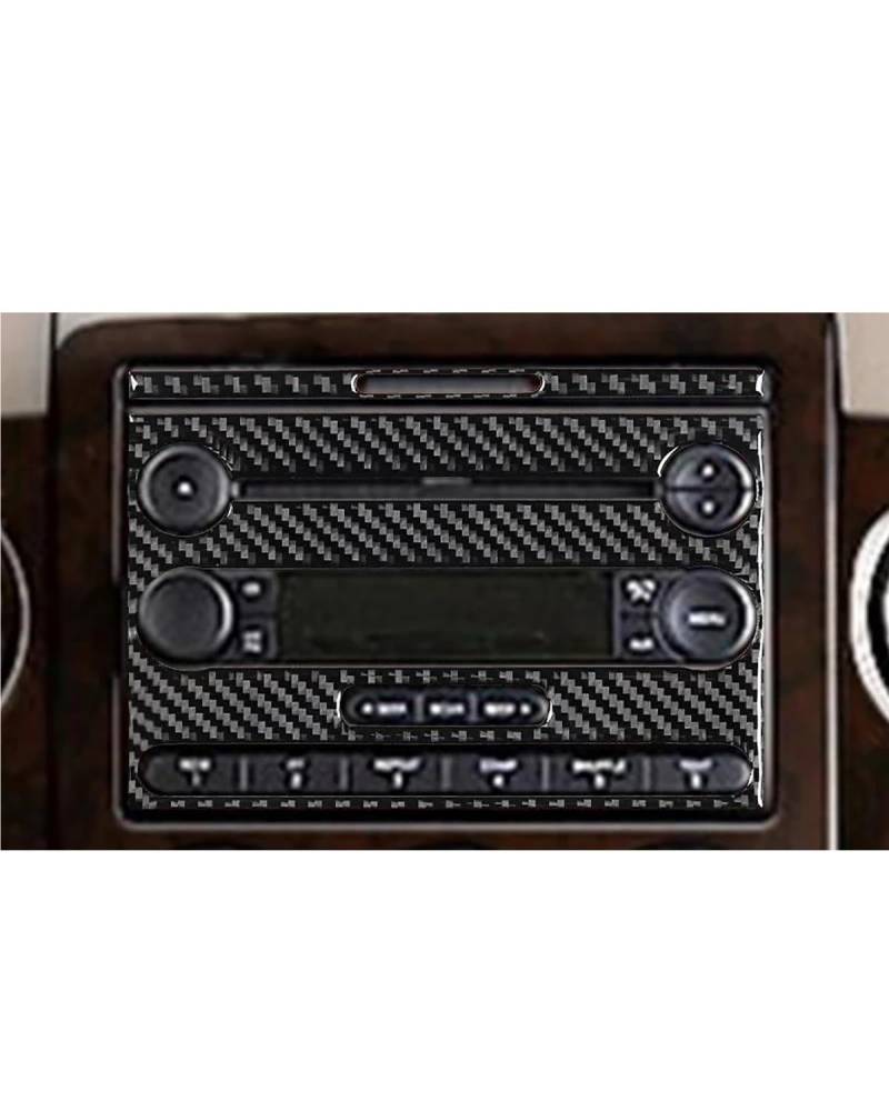 Console Panel Dekorabdeckung Für Ford Für F150 Für FX4 2004-2008 Auto CD Panel Trim Mittelkonsole Klimaanlage Vent Abdeckung Carbon Faser Aufkleber Aufkleber Zubehör Center Console Panel Dekoration(I3 von FUBUSEE