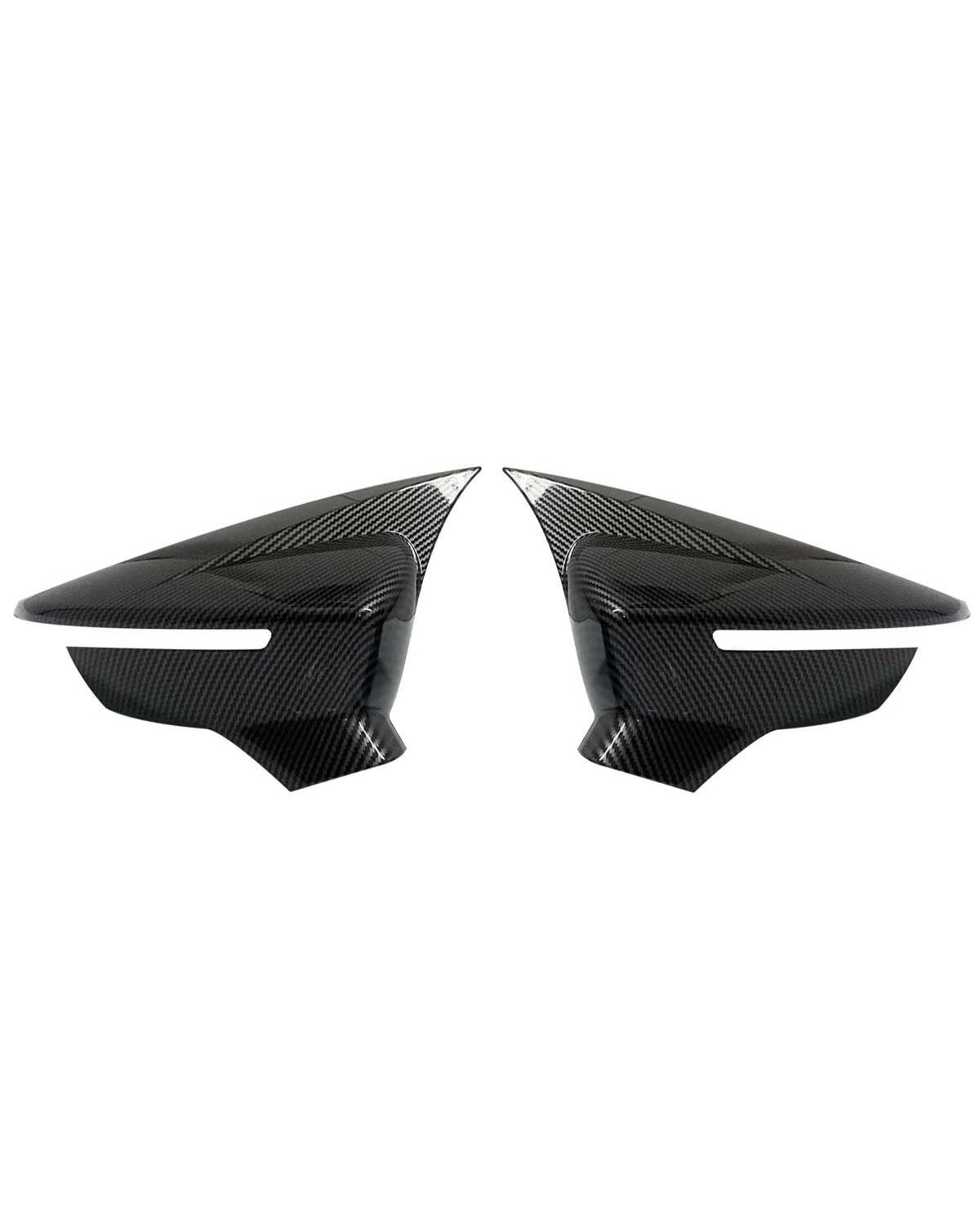 Rückspiegel Abdeckung Für Seat Leon MK3 MK3.5 5F ST FR Für Cupra 2013-2019 Rückspiegel Glänzend Schwarz Carbon Fiber Seite Flügel Spiegel Abdeckungen Kappe Seitenspiegel piegelkappen(Carbon Look) von FUBUSEE