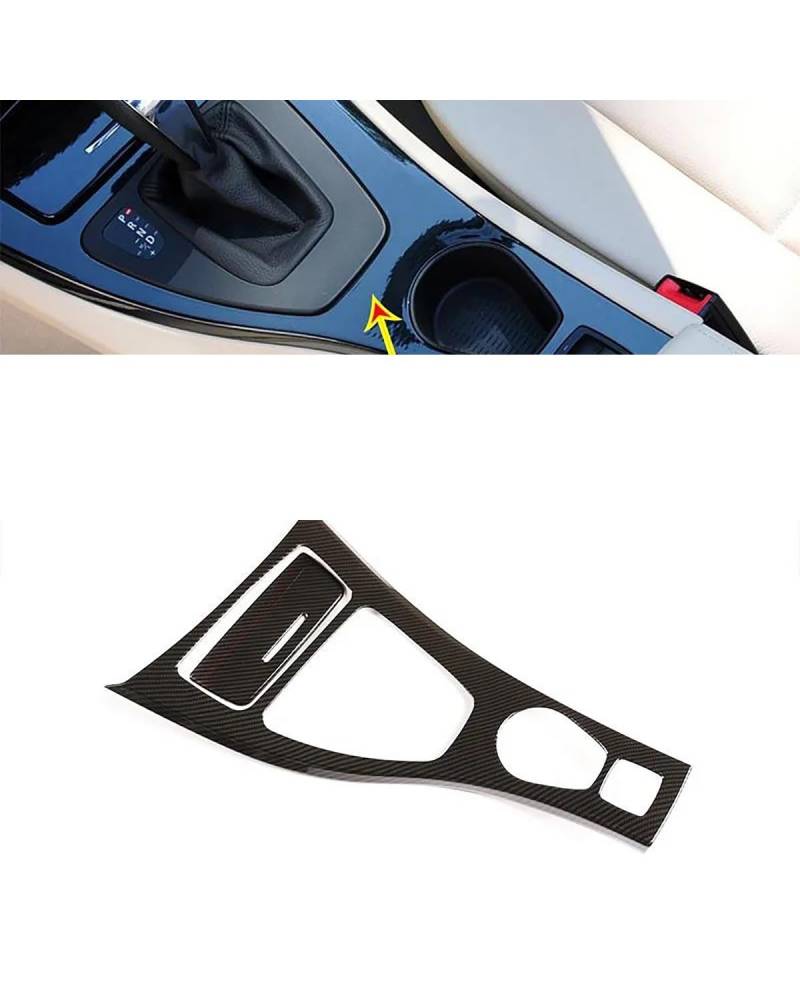 Verkleidung der Konsolenverkleidung Fü 3er E90 E92 E93 2005-2012 LHD ABS Kohlefaser Auto Mittelkonsole Schalthebel Rahmen Panel Aufkleber Autozubehör Center Console Panel Dekoration(07-12 Carbon Fiber von FUBUSEE