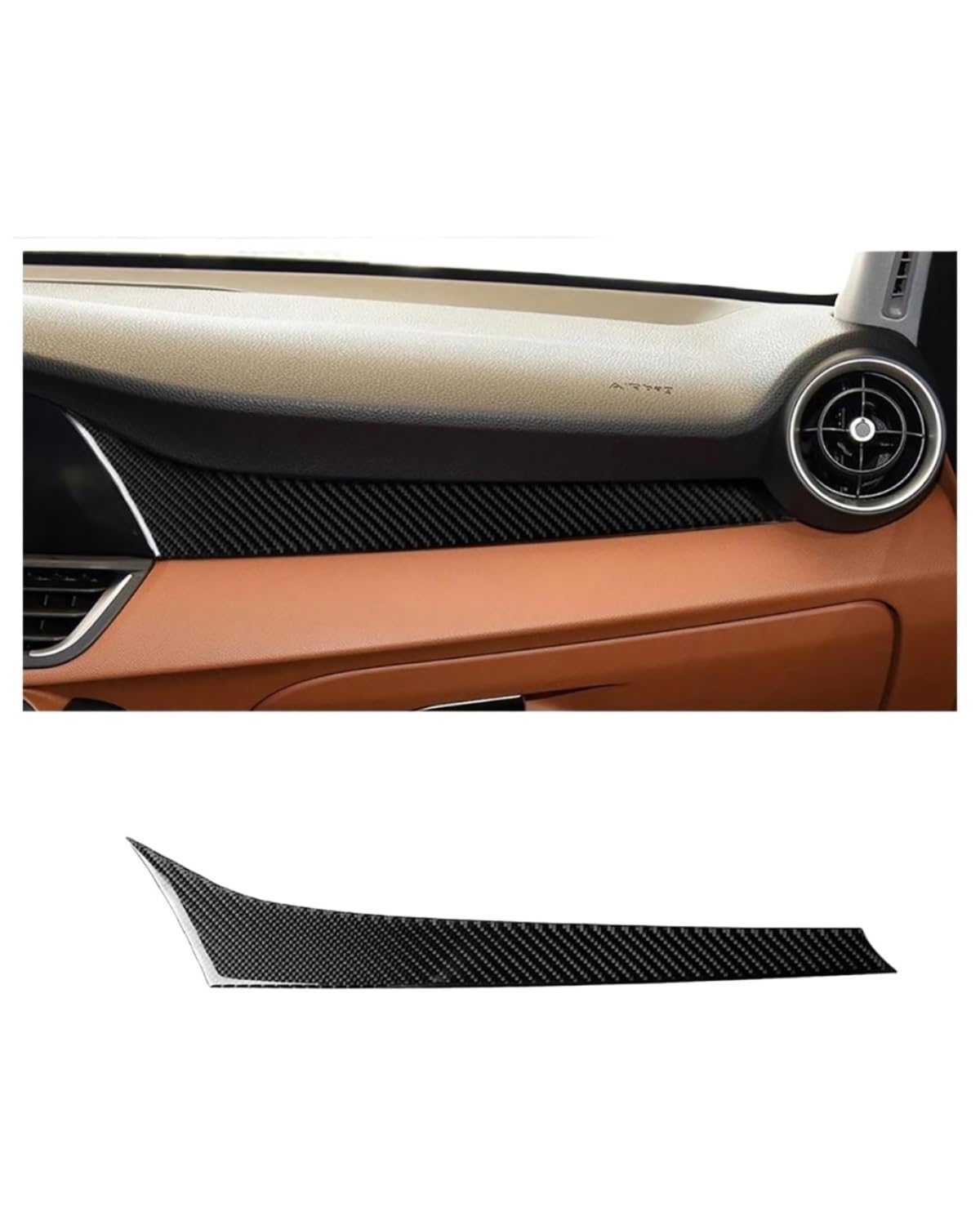 Verkleidung der Konsolenverkleidung Für Alfa Für Romeo Für Giulia 2017 2018 2019 2020 Carbon Fiber Innen Armaturenbrett Abdeckung Trim Armaturenbrett Panel Dekorative Aufkleber Center Console Panel De von FUBUSEE