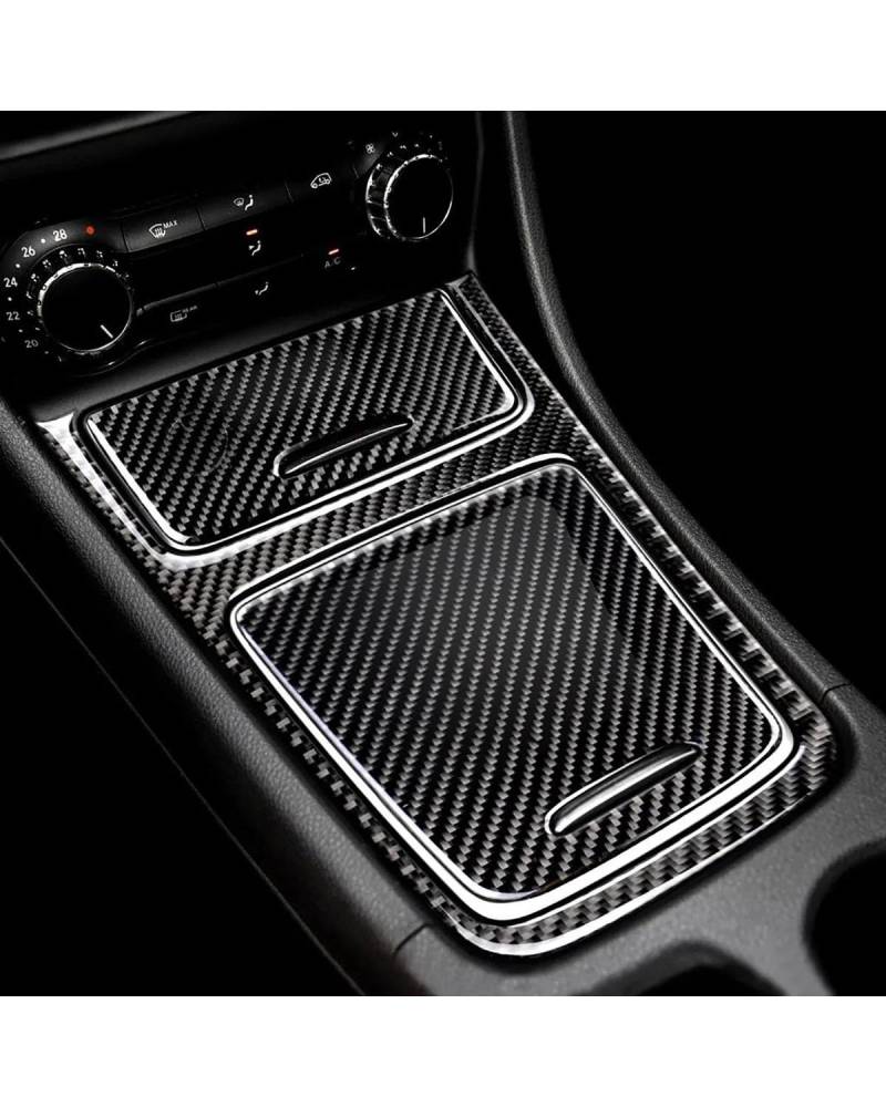 Verkleidung der Konsolenverkleidung Für Benz Für A GLA Für CLA-Klasse Für W176 Für X156 Für C117 Auto Carbon Fiber Center Control Panel Aufbewahrungsbox Abdeckung Center Console Panel Dekoration(A-B-C von FUBUSEE