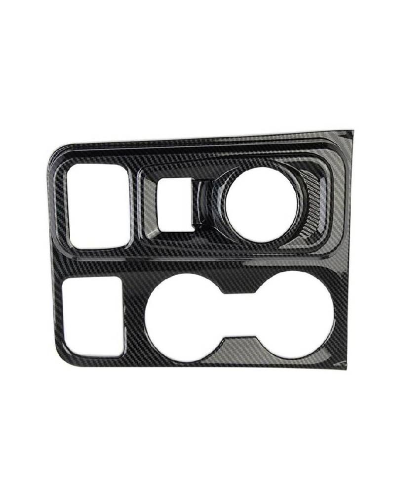 Verkleidung der Konsolenverkleidung Für Ford Für Maverick 2023 Carbon Fiber Style Car Center Console Schalthebelabdeckung Verkleidung Getränkehalter Dekoration Rahmen Zubehör Center Console Panel Deko von FUBUSEE