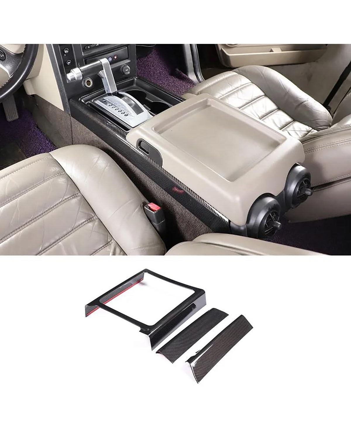 Verkleidung der Konsolenverkleidung Für Hummer Für H2 2003-2007 Mittelkonsole Schalthebelrahmen Dekoration Abdeckung Verkleidung ABS Kohlefaser Auto Styling Innenraum Modifiziert Center Console Panel von FUBUSEE