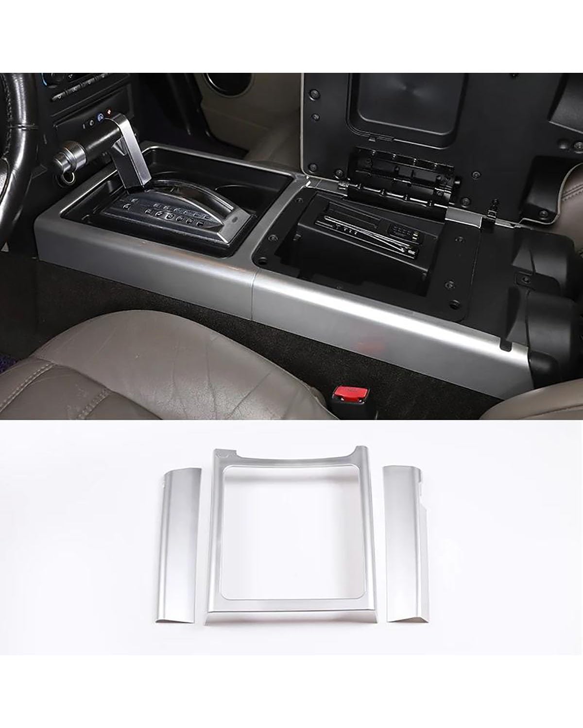 Verkleidung der Konsolenverkleidung Für Hummer Für H2 2003-2007 Mittelkonsole Schalthebelrahmen Dekoration Abdeckung Verkleidung ABS Kohlefaser Auto Styling Innenraum Modifiziert Center Console Panel von FUBUSEE