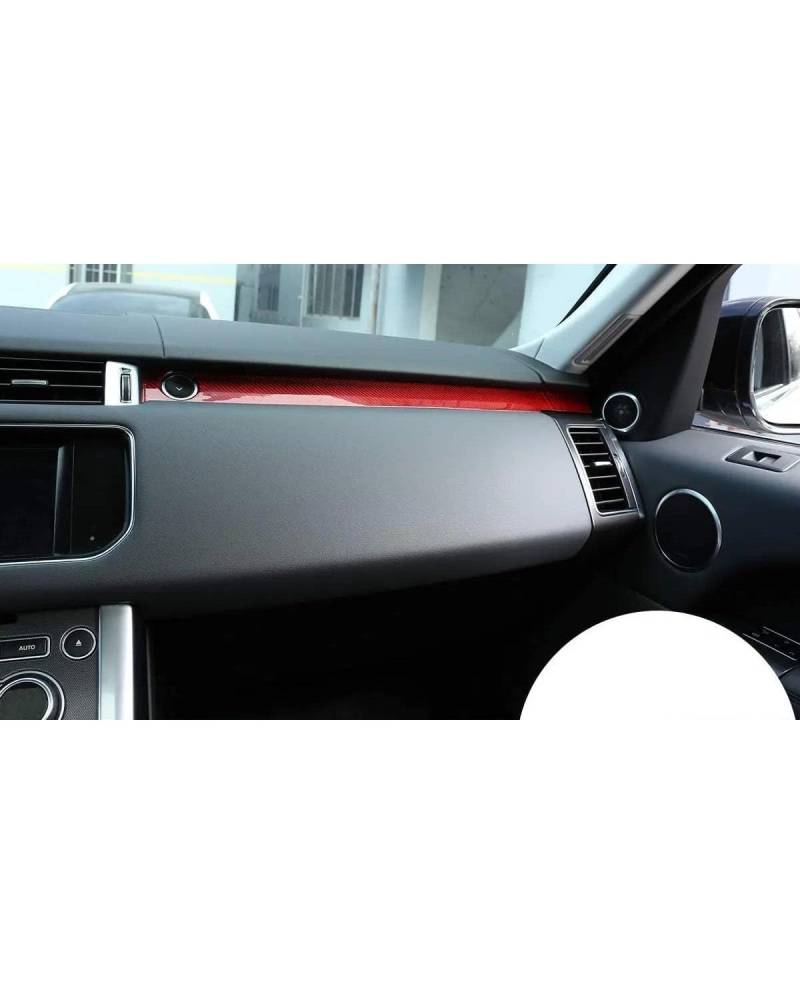 Verkleidung der Konsolenverkleidung Für Land Für Rover Für Range Für Rover Sport 2014-2020 Handantrieb Mittelkonsole Beifahrerdekoration Panel Abdeckung Verkleidung Center Console Panel Dekoration(Red von FUBUSEE