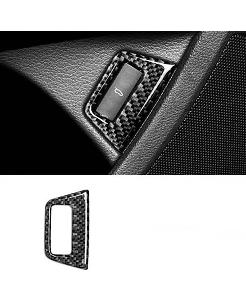 Verkleidung der Konsolenverkleidung Für Q7 2008-2015 Auto Mittelkonsole Zieraufkleber Kohlefaser Innentür Armlehne Knopfrahmen Autozubehör Center Console Panel Dekoration(Trunk Button) von FUBUSEE