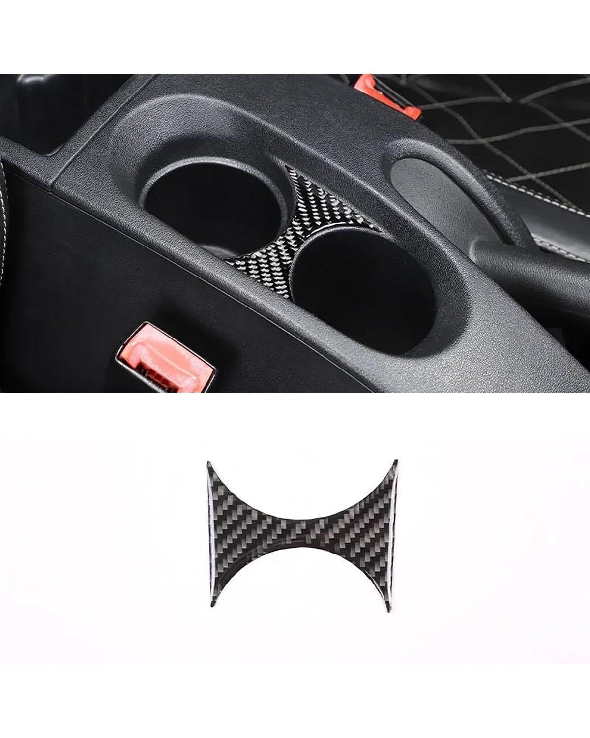 Verkleidung der Konsolenverkleidung Für Seat Für Leon 2008-2012 Schwarzes Carbonfaser-Innenausstattungsset Armaturenbrettkonsole Schalttafel Dekoration Abdeckung Zieraufkleber Center Console Panel Dek von FUBUSEE