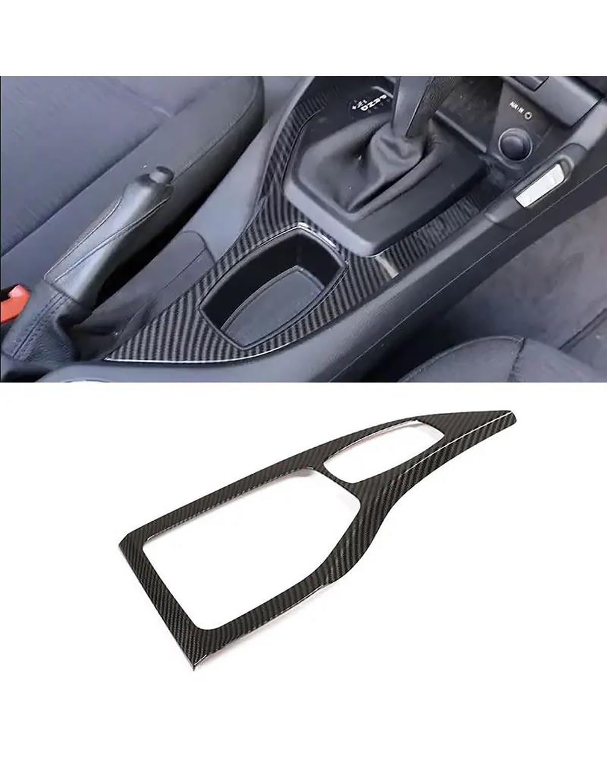 Verkleidung der Konsolenverkleidung Für X1 Für E84 2010-2015 LHD Innenausstattung Auto-Styling Mittelkonsole Schalthebelverkleidung Abdeckrahmen Zieraufkleber Center Console Panel Dekoration(Carbon Te von FUBUSEE