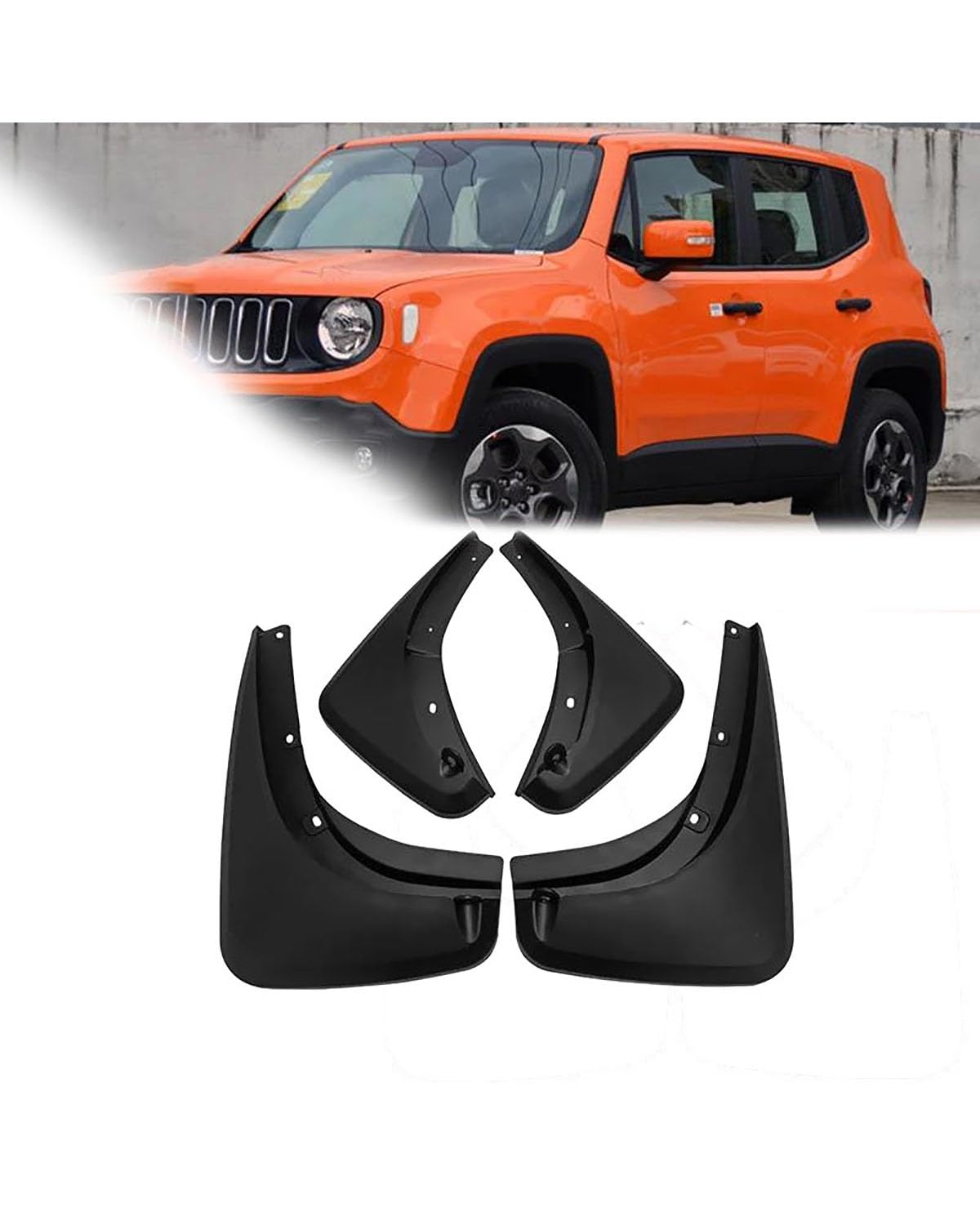 schmutzfänger Auto Auto Schmutzfänger Für Renegade Mudguard 2015-2021 Kotflügel Rad Hinten Vorne Abdeckung Schmutzfänger Wachen Auto Zubehör 4Pcs Schlamm Klappe Auto Kotflügel von FUBUSEE