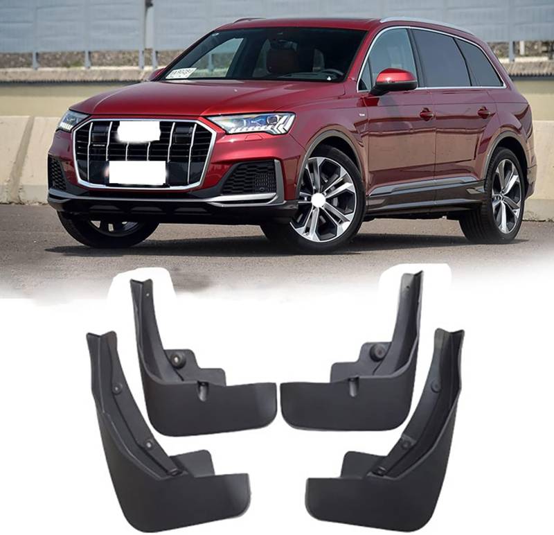 4 Stück Auto Schmutzfänger für Audi Q7 2020-2023,Vorne und Hinten Spritzschutz Spritzfest Dekoration Auto Styling Zubehör von FUFIZU