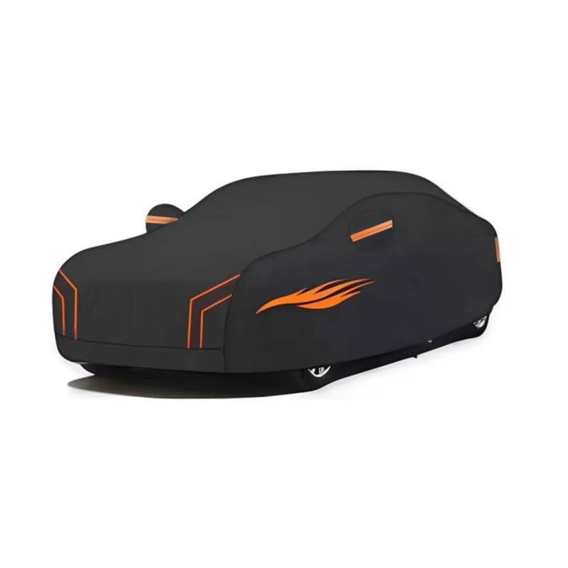 Abdeckplane für Audi TT Mk3 2014-2023, Wasserdicht & Staubdicht Wetterfeste Autoabdeckung Atmungsaktiv(Black Orange) von FUKKA