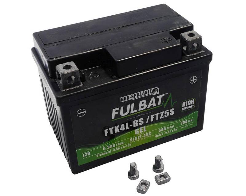 FULBAT Batterie 12 V 3 Ah (FTX4L-BS) [wartungsfrei & versiegelt] kompatibel für KYMCO Yup 50 02-03 von Fulbat