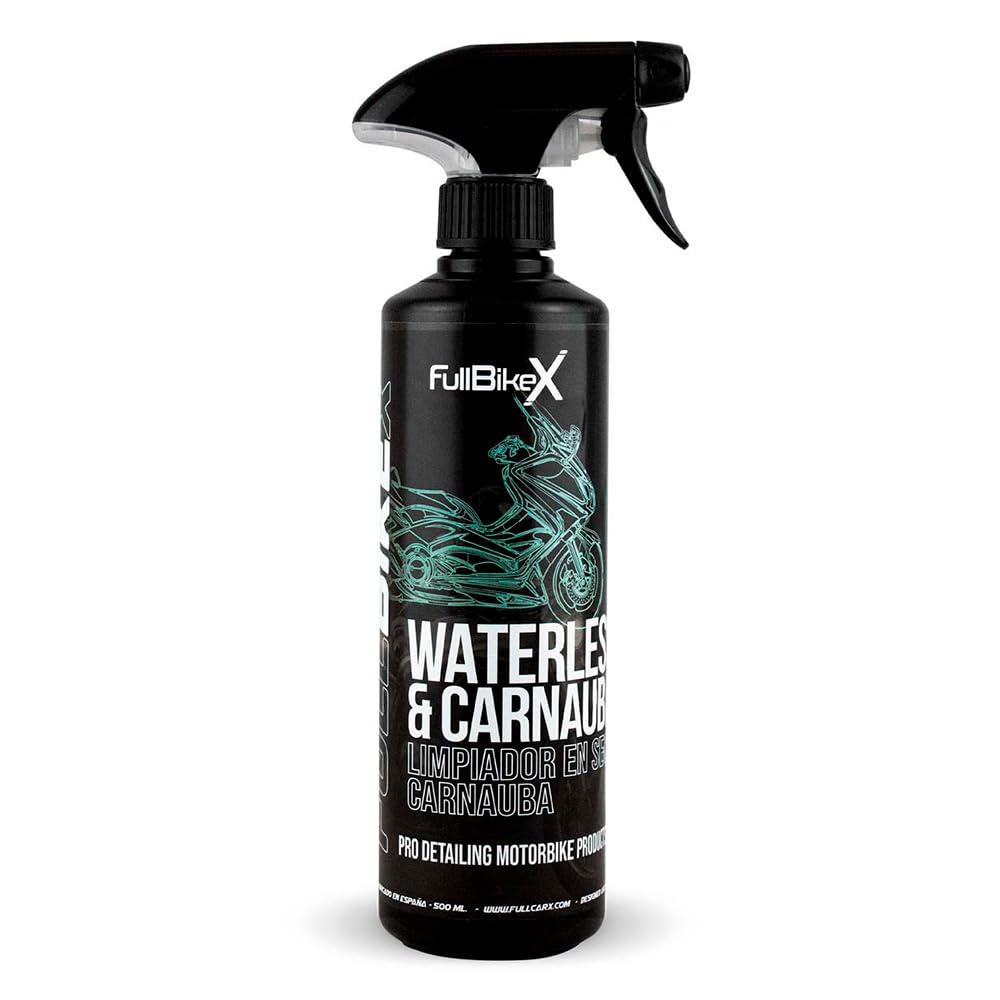 FULLBIKEX Waterless & Carnauba 500ml Flüssiges Carnaubawachs Motorrad, Trockenreiniger, Hoher Glanz Dauerhafter Schutz, Hydrophobe Wirkung Wasserabweisend, Reinigung Detailing Professionelles Produkt von FULLCARX