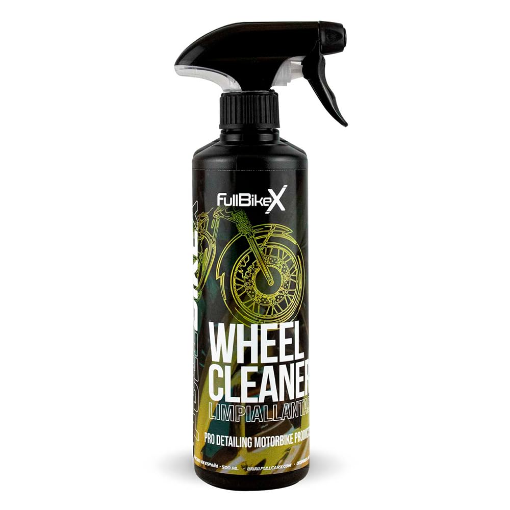 FULLBIKEX Wheel Cleaner 500ml Felgenreiniger Motorrad Neutraler PH-Wert Säurefrei Materialschonend, Geeignet für Alufelgen Motorradfelgen Chromfelgen, Reinigung Detailing Professionelles Produkt von FULLCARX