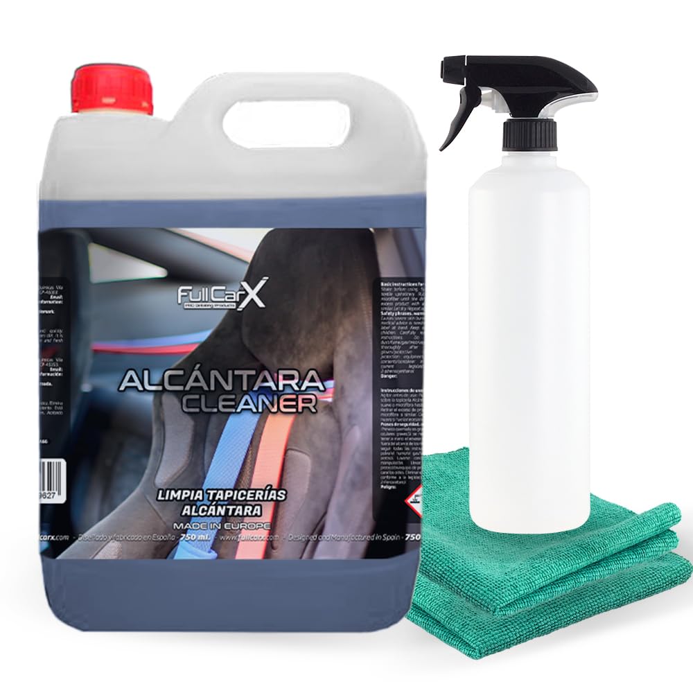 FULLCARX Alcantara Cleaner 5L Alcantara Reiniger Innenraum Auto, Entfernt Flecken Leistungsstarker Autositz Polsterreiniger, Frisches Aroma, Autopflege Reinigung Detailing Professionelles Produkt von FULLCARX