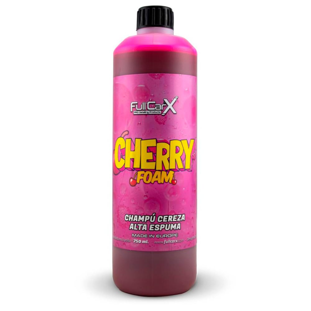 FULLCARX Cherry Foam 750ml Rosa Autoshampoo Aktivschaumreiniger, Hohe Konzentration, Kapselt Schmutz EIN, Hohe Schaumkraft, Snow Foam Auto Shampoo, Waschen Reinigung Detailing Professionelles Produkt von FULLCARX