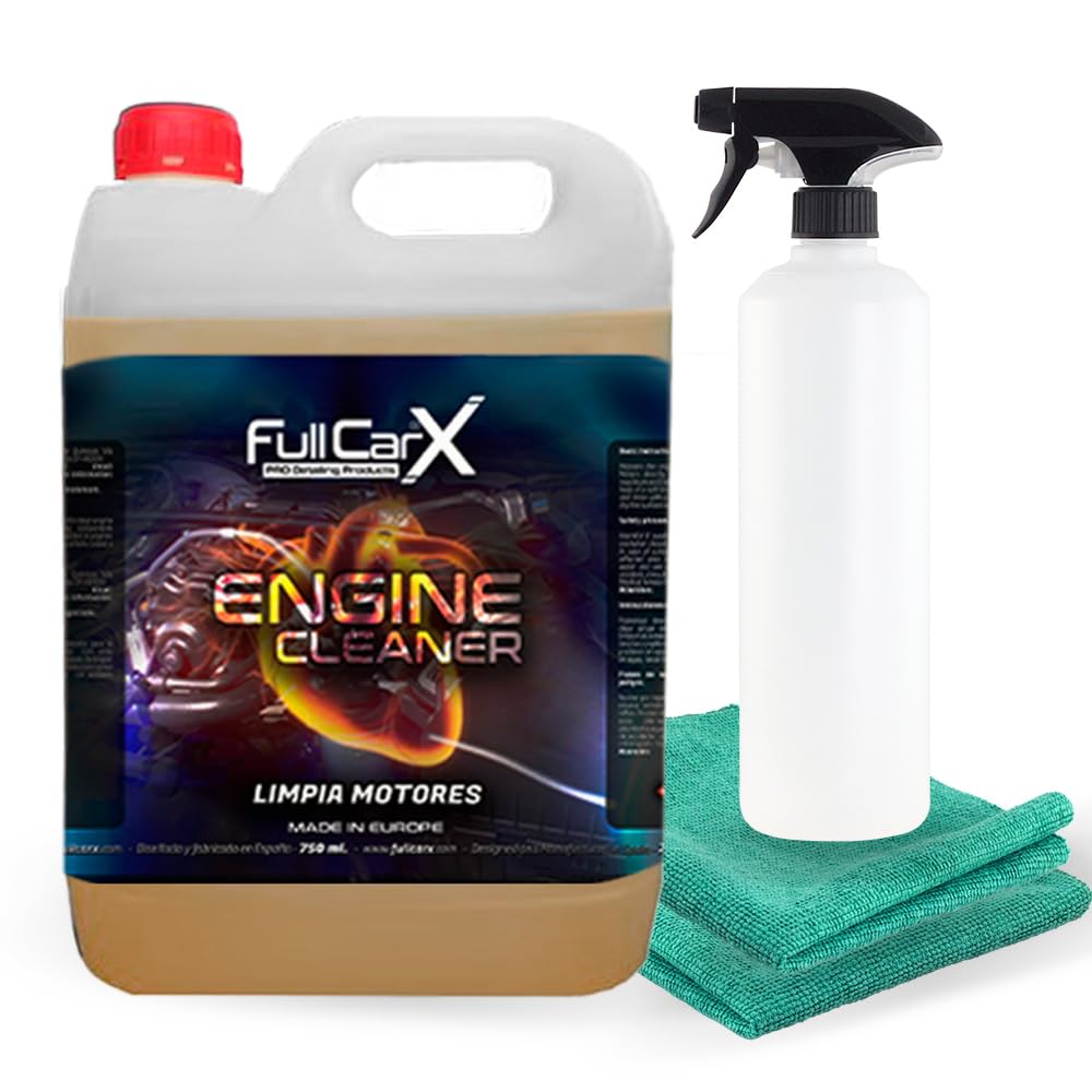 FULLCARX Engine Cleaner 5L Motorraum Reiniger Auto, Motorreiniger Entfetter Wirksam und Sicher, Löst Eingebetteten Schmutz Stellt Wieder Her und Schützt, Reinigung Detailing Professionelles Produkt von FULLCARX