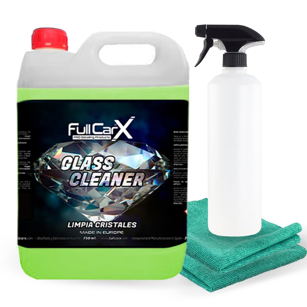 FULLCARX Glass Cleaner 5L Glasreiniger Scheibenreiniger Auto, Hohe Entfettungskraft, Schnelle Trocknung, Langanhaltender Glanz, Fensterreiniger, Reinigung Detailing Professionelles Produkt von FULLCARX