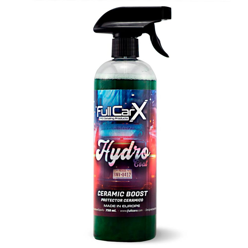 FULLCARX Hydro Coat 750ml Schnelle Keramikversiegelung Anti Regen Behandlung Auto, Regenabweiser Versiegelung, Windschutzscheibe Karosserie, Hydrophobe Wirkung, Detailing Professionelles Produkt von FULLCARX