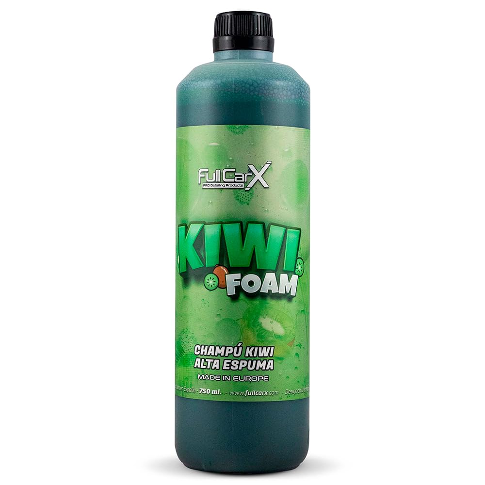 FULLCARX Kiwi Foam 750ml Grünes Autoshampoo Aktivschaumreiniger, Hohe Konzentration, Kapselt Schmutz EIN, Hohe Schaumkraft, Snow Foam Auto Shampoo, Waschen Reinigung Detailing Professionelles Produkt von FULLCARX