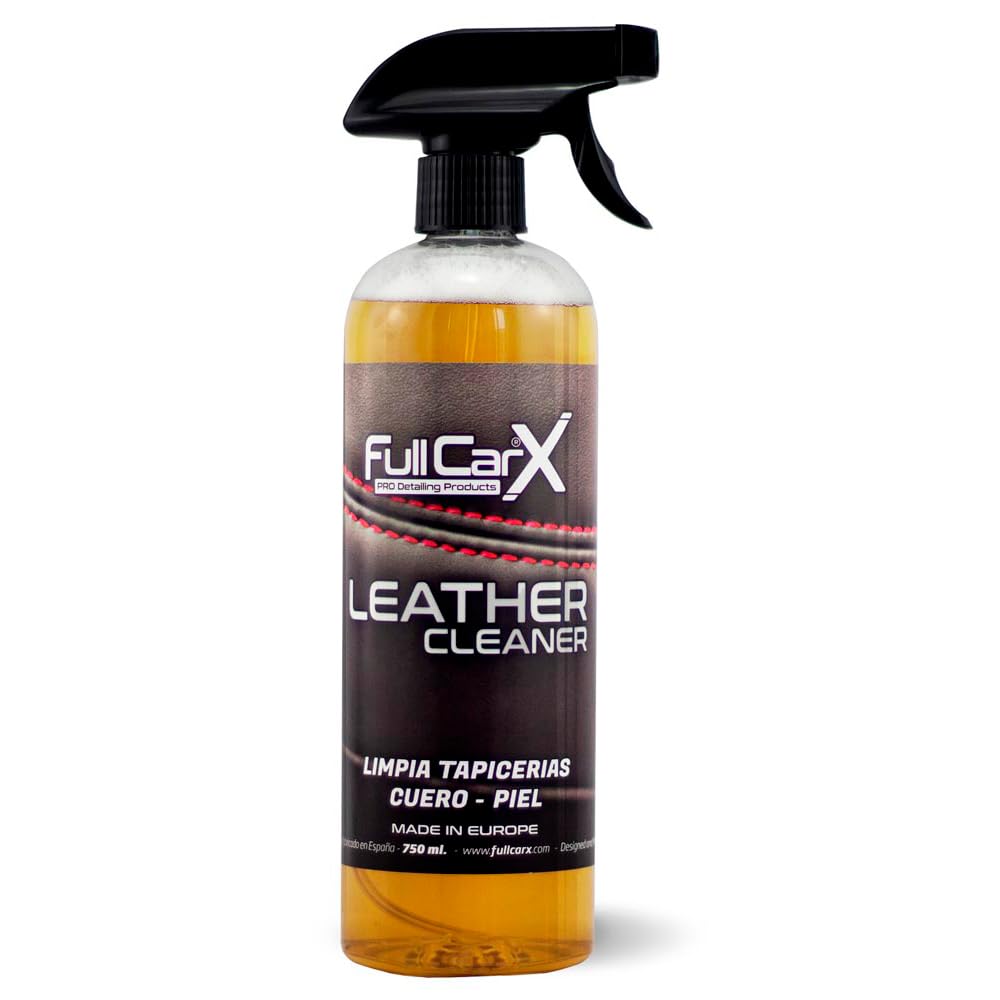 FULLCARX Leather Cleaner 750ml Lederreiniger Innenraum Auto, Entfernt Flecken Leistungsstarker Autositz Reiniger Polsterreiniger, Frisches Aroma Lederpflege Reinigung Detailing Professionelles Produkt von FULLCARX