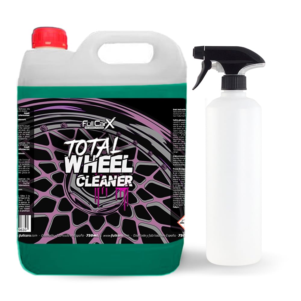 FULLCARX Total Wheel Cleaner 5L Felgenreiniger Auto Reifenreiniger, Leistungsstark Effektiv, Hochprozentiger Wirkstoff, Entfetter Reiniger Felgen Reifen, Reinigung Detailing Professionelles Produkt von FULLCARX